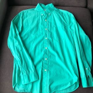 J Crew Teal Lightweight button up shirt M